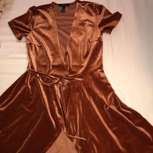 Velvet wrap around dress